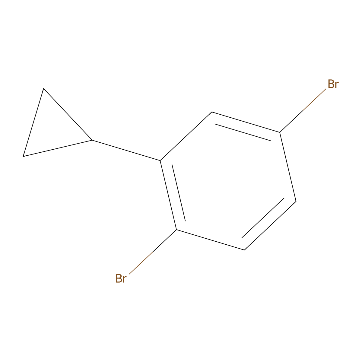 1,4-Dibromo-2-cyclopropylbenzene molecular structure, CAS 1353854-23-5