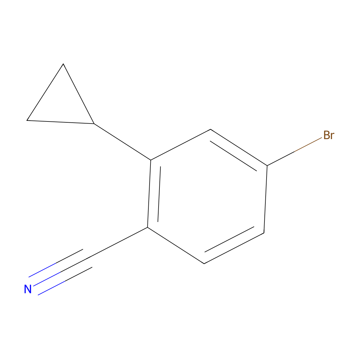 4-Bromo-2-cyclopropylbenzonitrile molecular structure, CAS 1353854-27-9