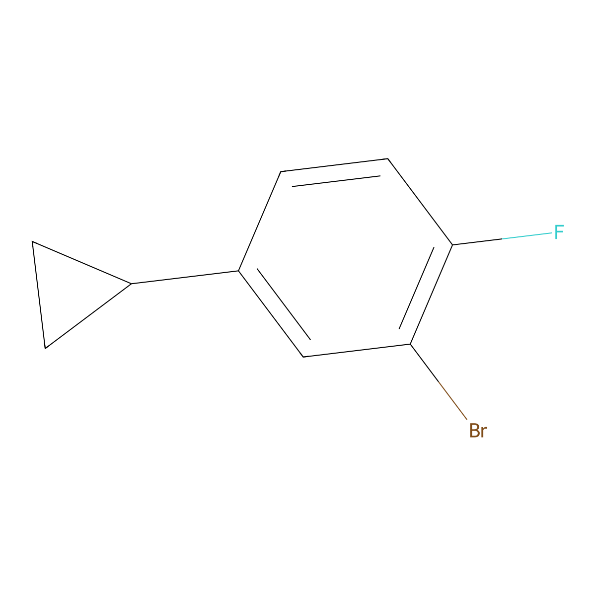 6-Fluoro-3-cyclopropylbromobenzene molecular structure, CAS 1353854-28-0