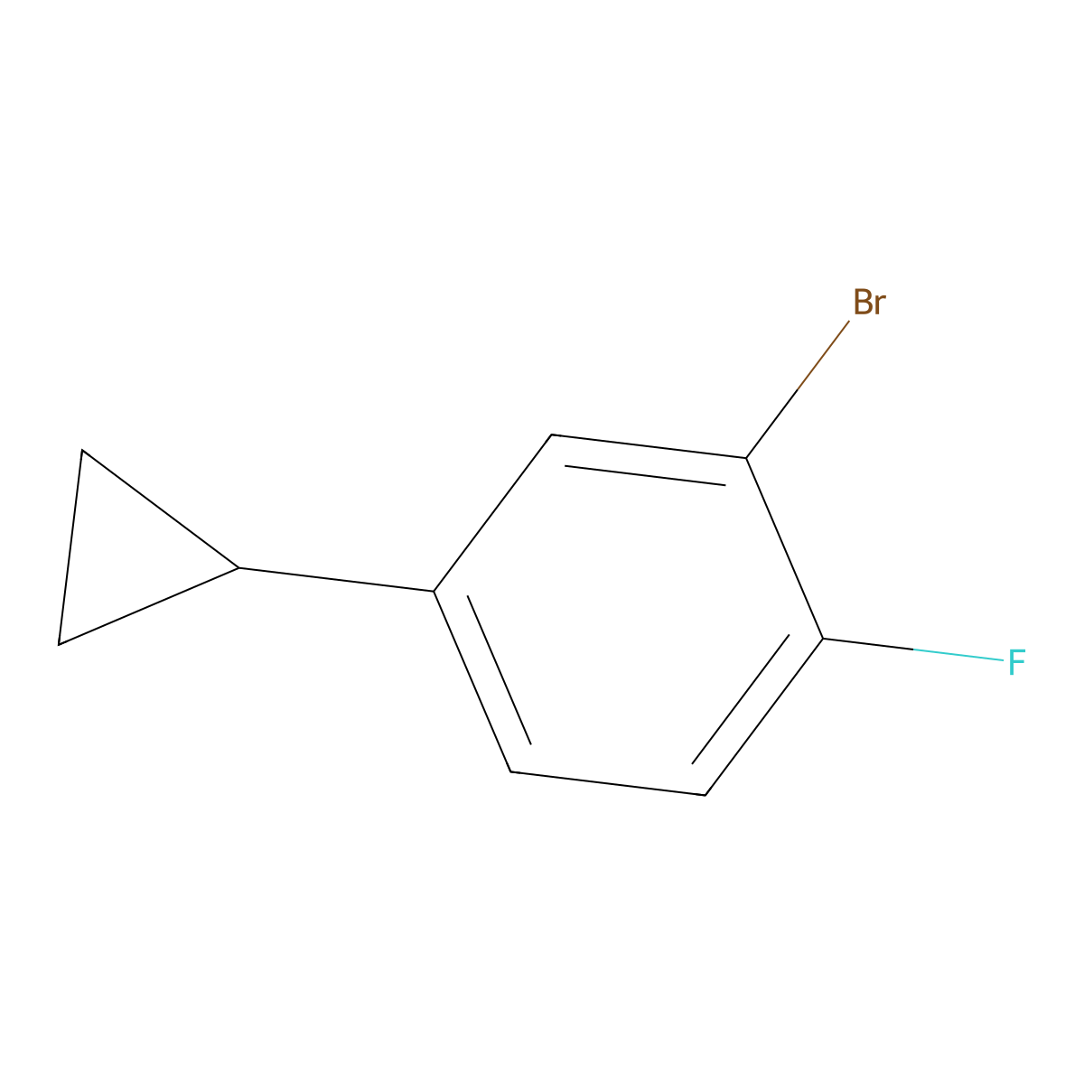 6-Fluoro-3-cyclopropylbromobenzene molecular structure, CAS 1353854-28-0