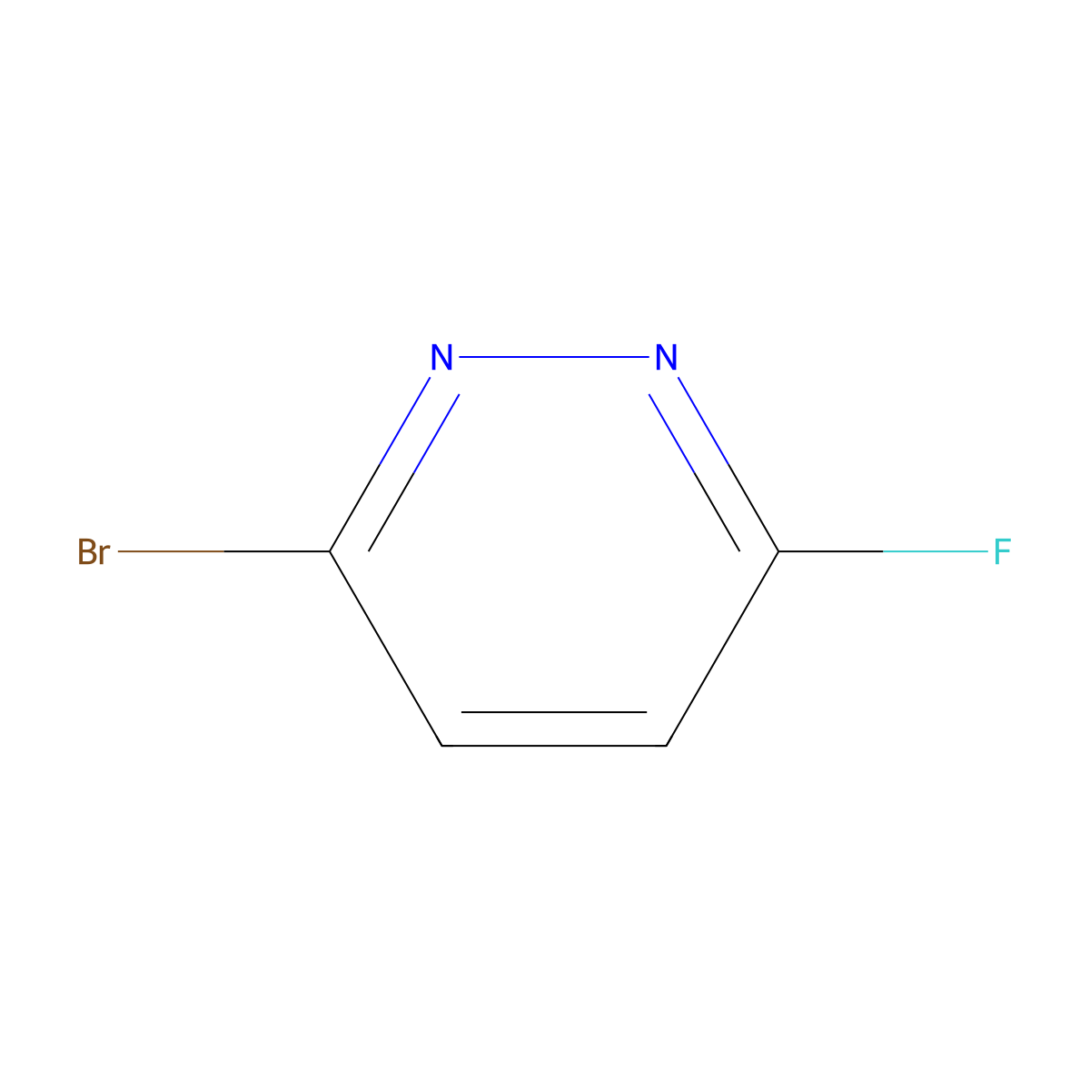 3-Bromo-6-fluoropyridazine molecular structure, CAS 1353854-35-9