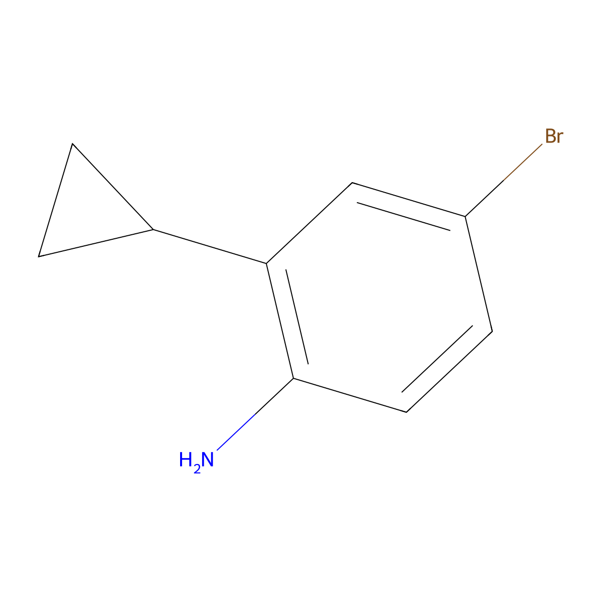 4-Bromo-2-cyclopropylaniline molecular structure, CAS 1353854-39-3