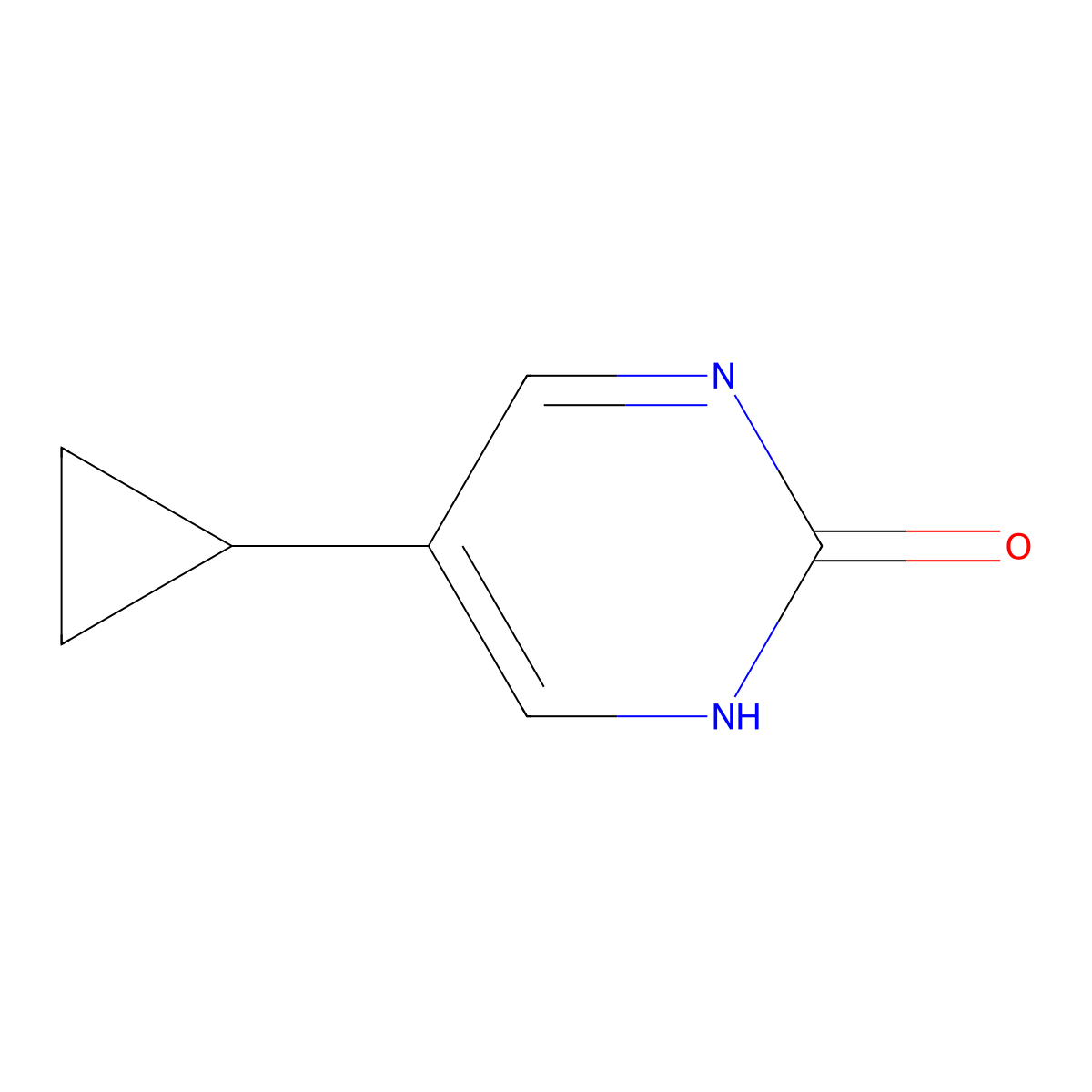 2-Hydroxy-5-(cyclopropyl)pyrimidine molecular structure, CAS 1353854-40-6