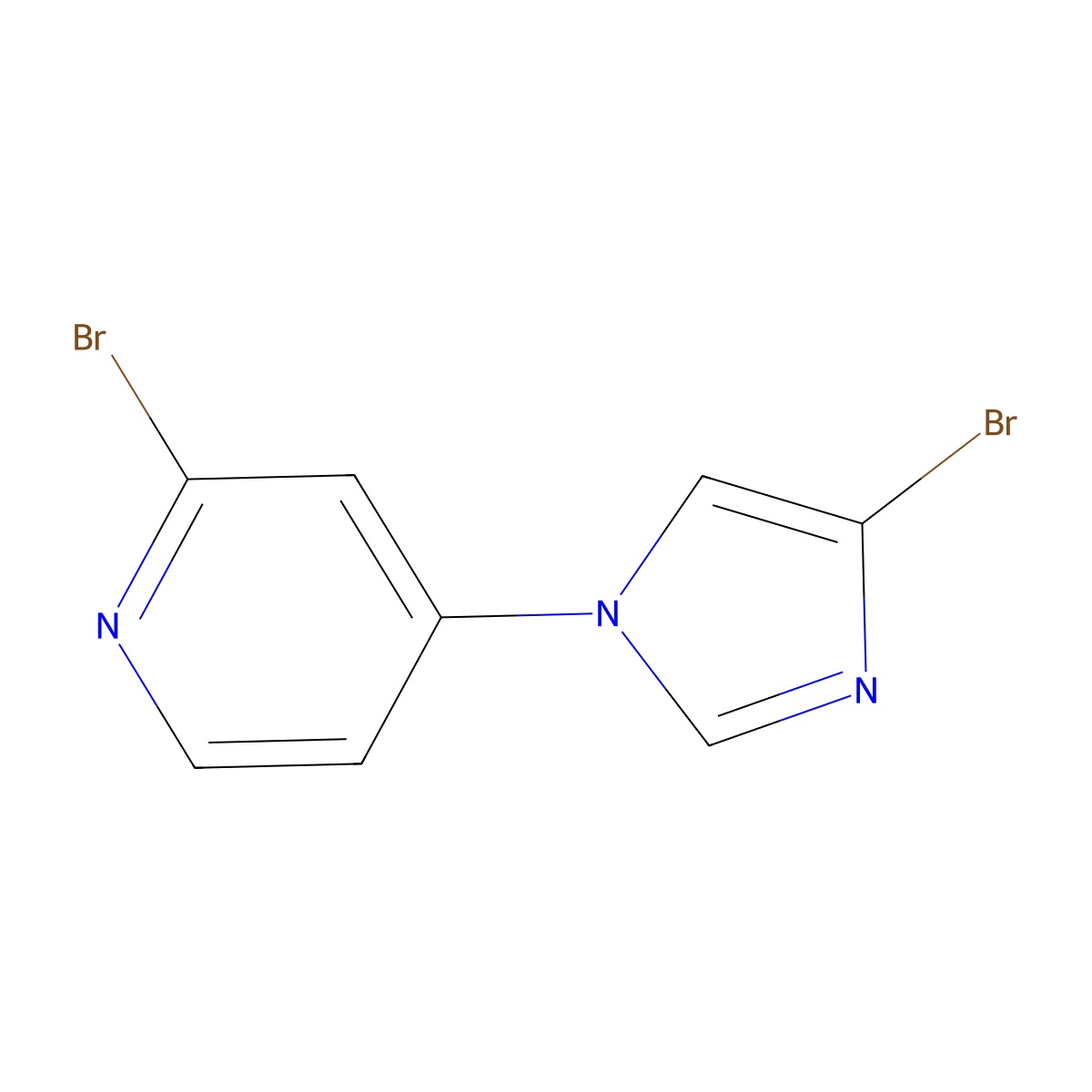 1-(2-Bromo-4-pyridyl)-4-bromoimidazole molecular structure, CAS 1353854-41-7