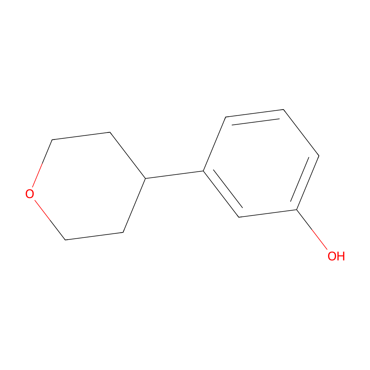 3-(Oxan-4-yl)phenol molecular structure, CAS 1353854-52-0