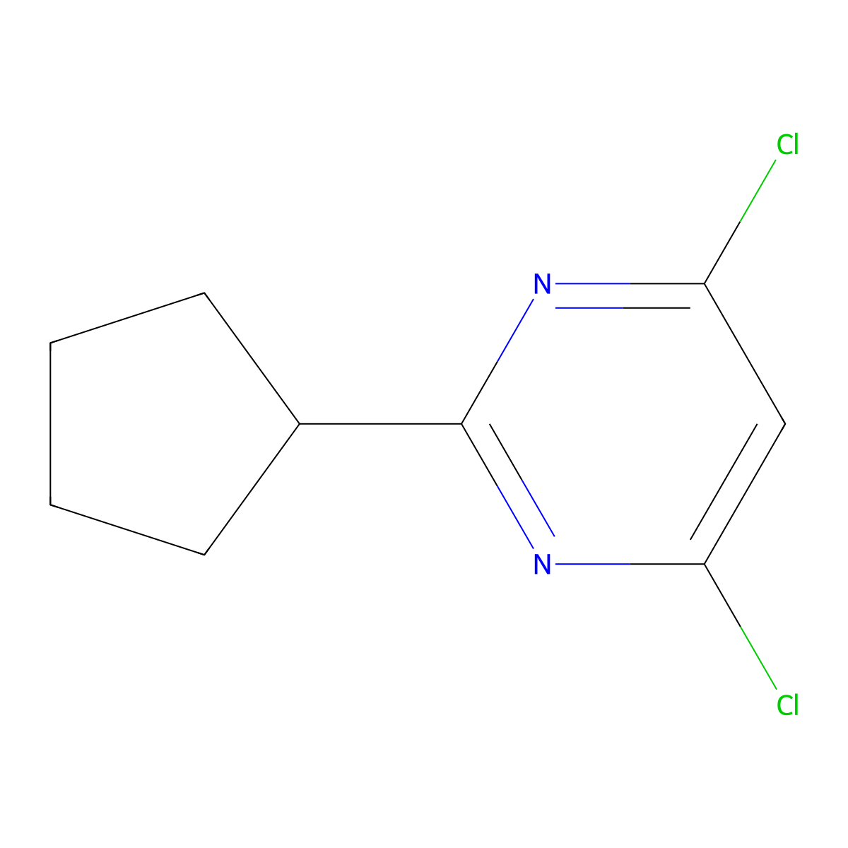 4,6-Dichloro-2-cyclopentylpyrimidine molecular structure, CAS 1353854-57-5