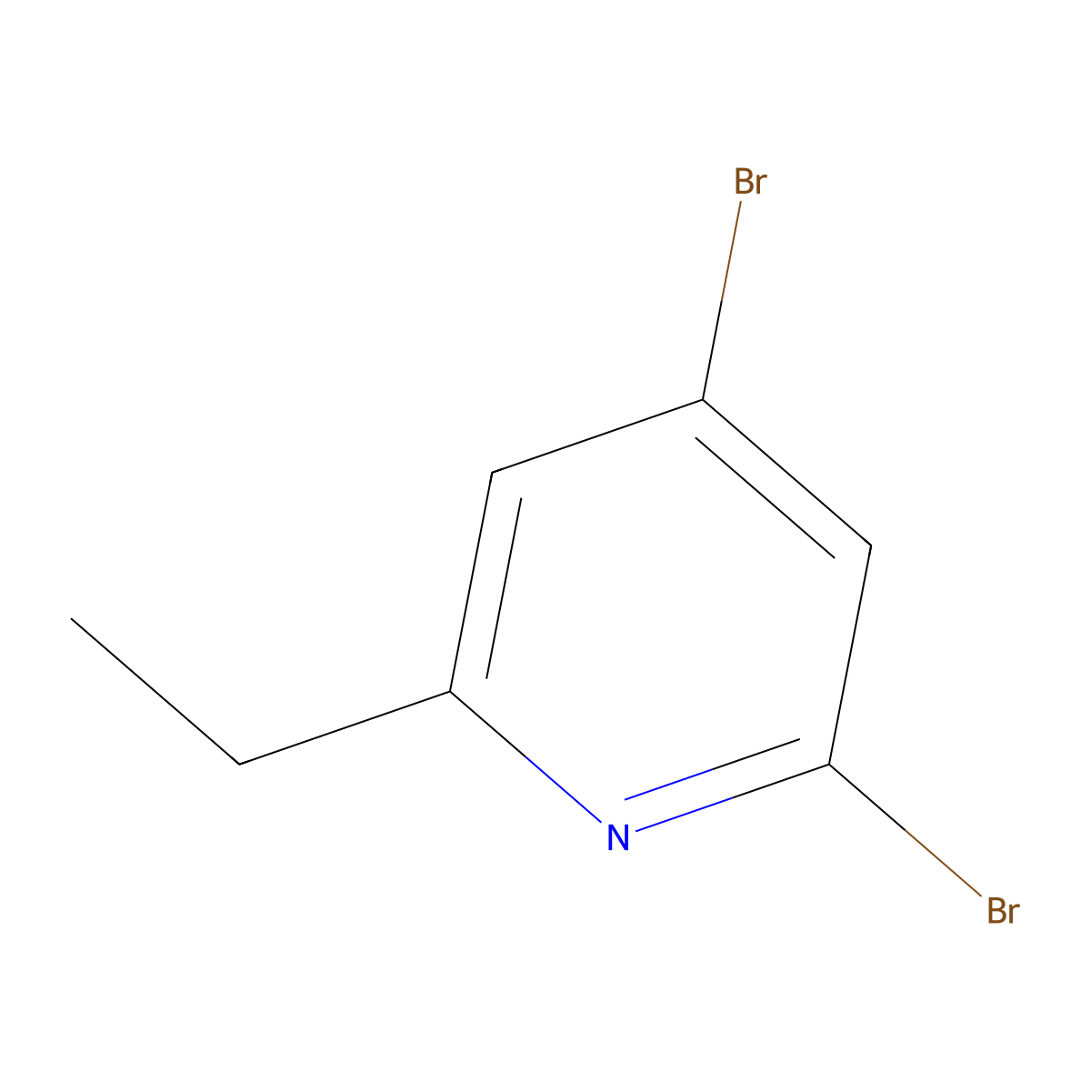 2,4-Dibromo-6-ethylpyridine molecular structure, CAS 1353854-66-6