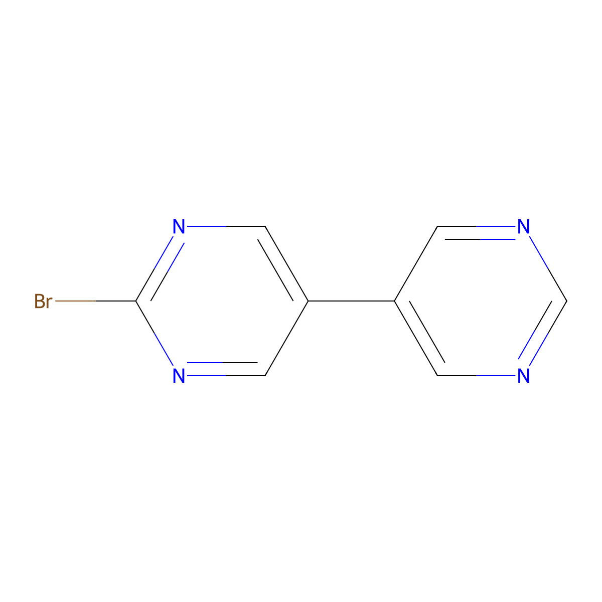 2-Bromo-5-(5-pyrimidyl)pyrimidine molecular structure, CAS 1353854-67-7