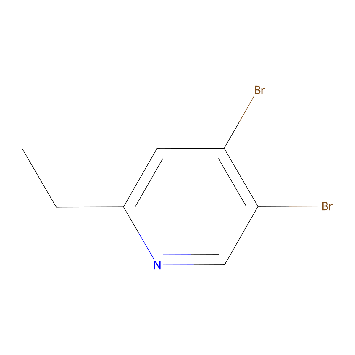 3,4-Dibromo-6-ethylpyridine molecular structure, CAS 1353854-68-8