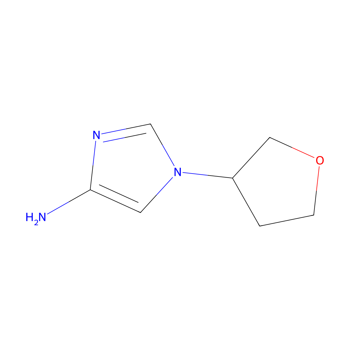 1-(Tetrahydrofuran-3-yl)-1h-imidazol-4-amine molecular structure, CAS 1353854-73-5