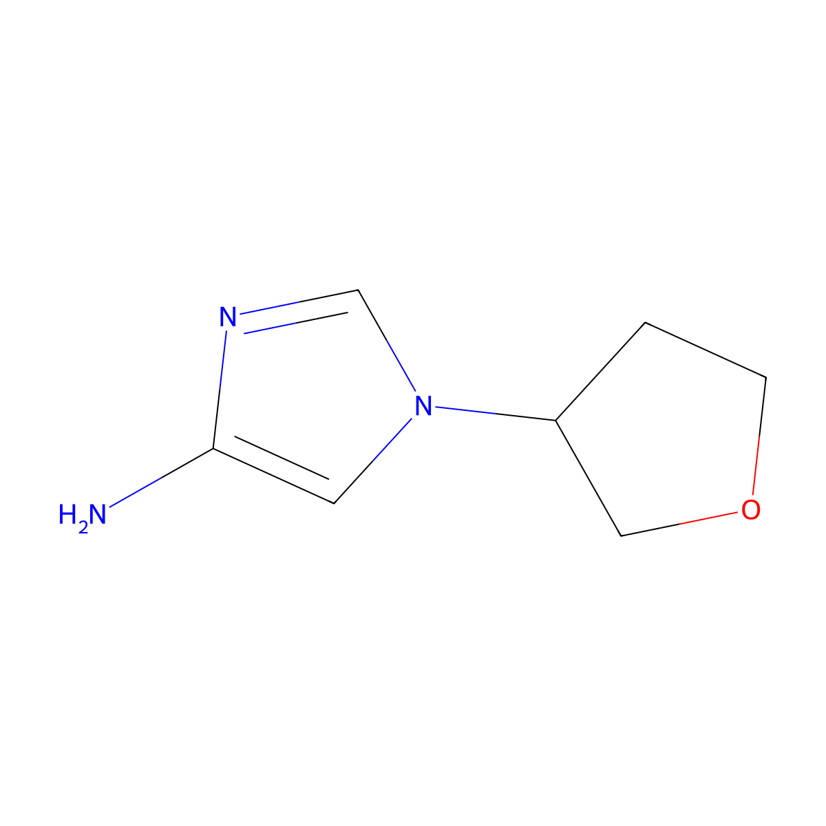 1-(Tetrahydrofuran-3-yl)-1h-imidazol-4-amine molecular structure, CAS 1353854-73-5