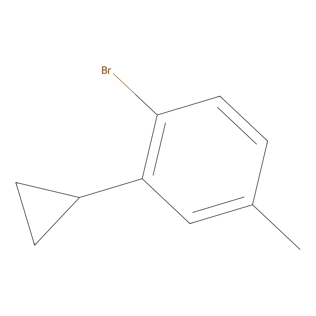 1-Bromo-2-cyclopropyl-4-methylbenzene molecular structure, CAS 1353854-79-1