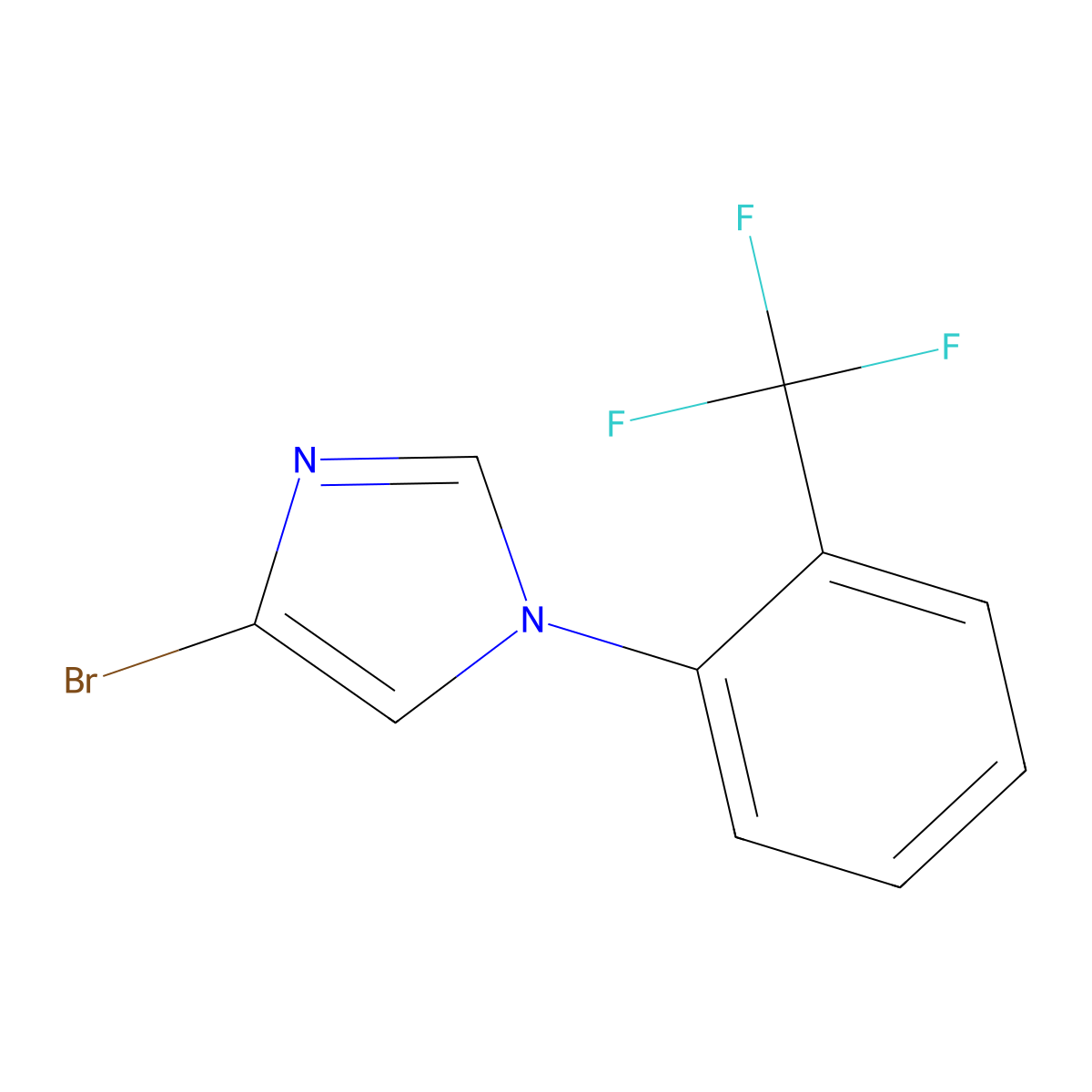 4-Bromo-1-(2-trifluoromethylphenyl)-1H-imidazole molecular structure, CAS 1353854-81-5