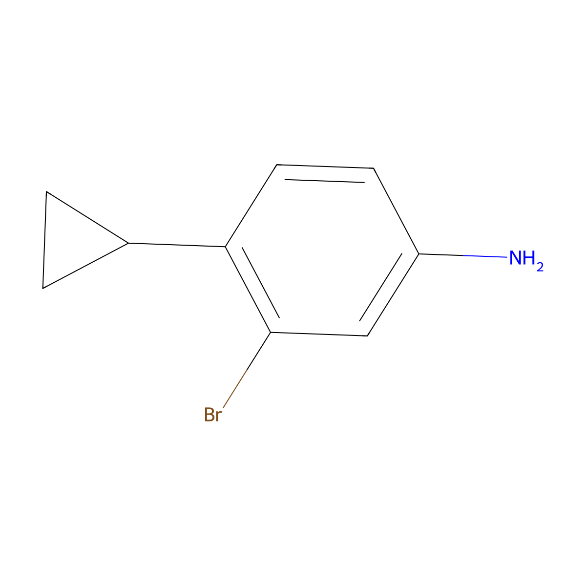3-Bromo-4-cyclopropylaniline molecular structure, CAS 1353854-83-7