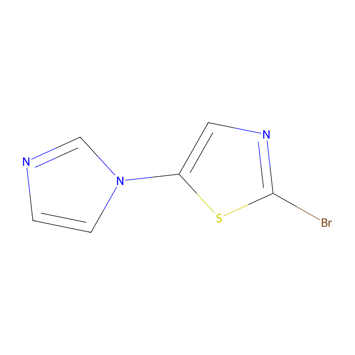 2-Bromo-5-(imidazol-1-yl)thiazole molecular structure, CAS 1353854-85-9