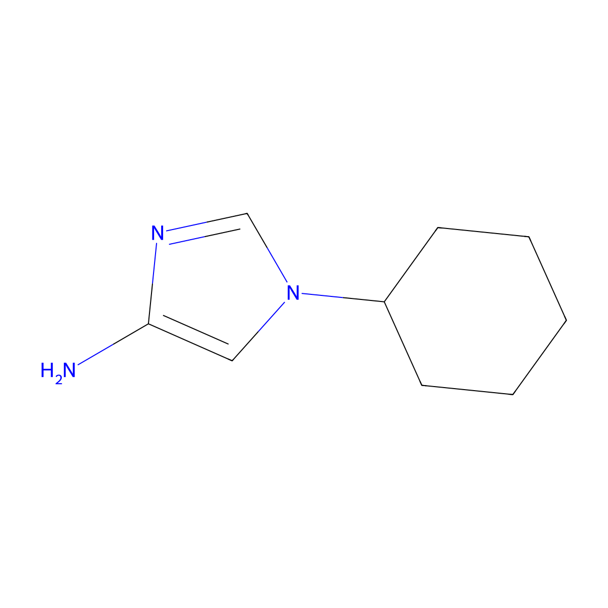 4-Amino-1-(cyclohexyl)imidazole molecular structure, CAS 1353854-93-9