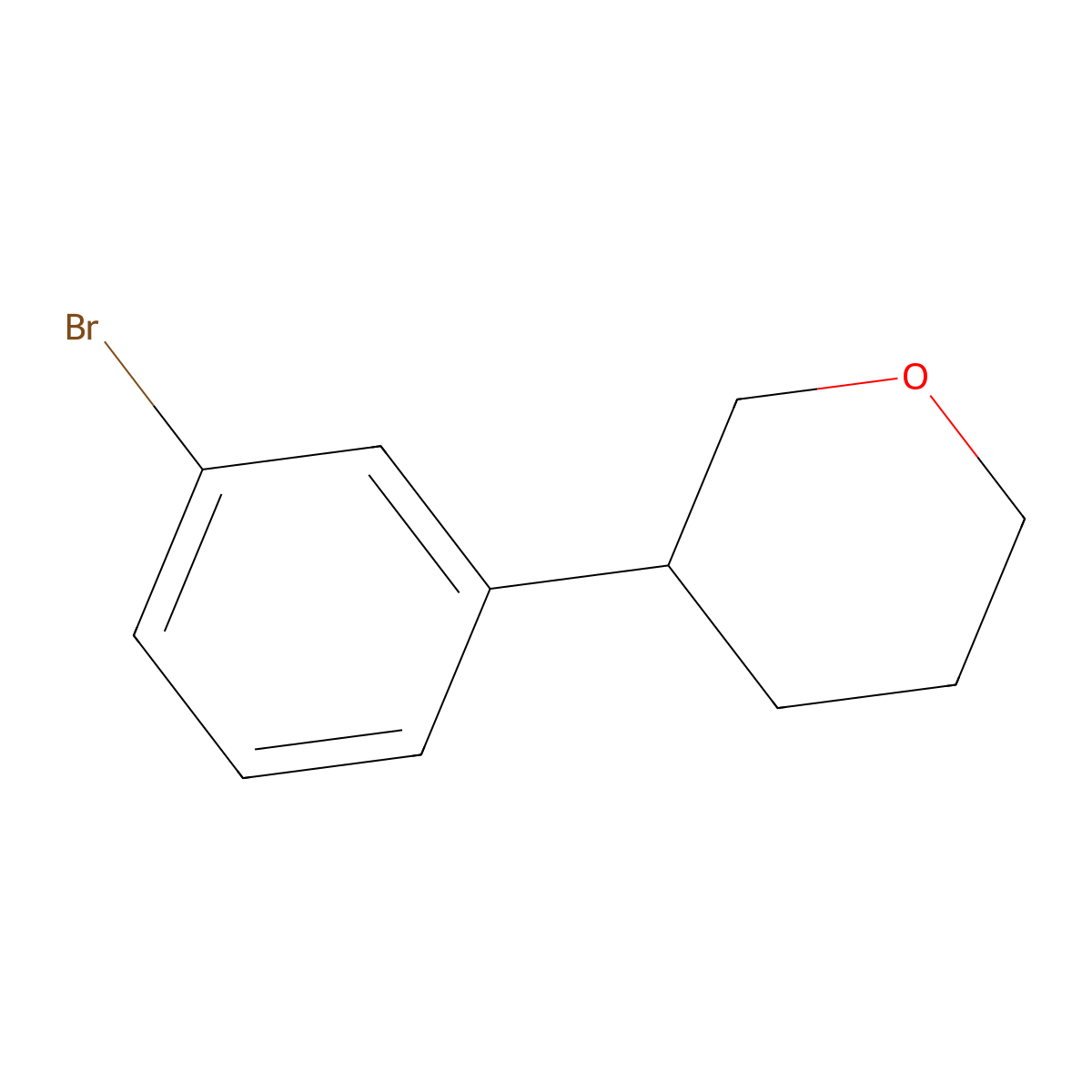 3-(3-Tetrahydropyranyl)bromobenzene molecular structure, CAS 1353854-95-1