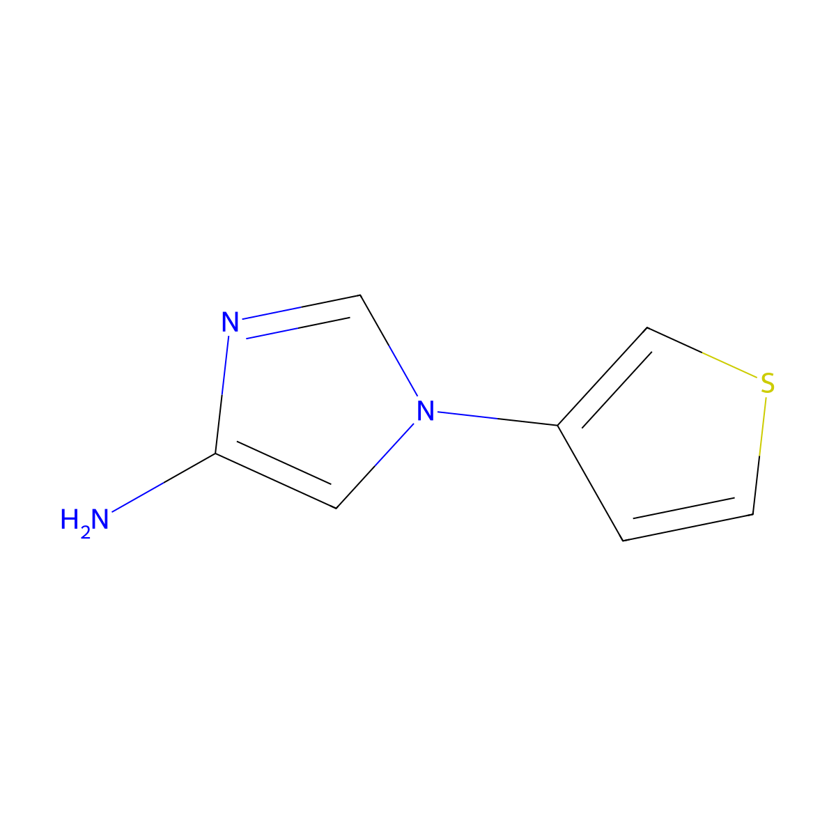 4-Amino-1-(3-thienyl)imidazole molecular structure, CAS 1353854-96-2