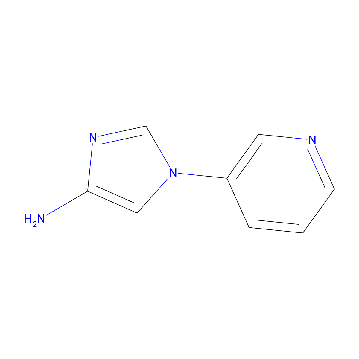 4-Amino-1-(3-pyridyl)imidazole molecular structure, CAS 1353854-98-4