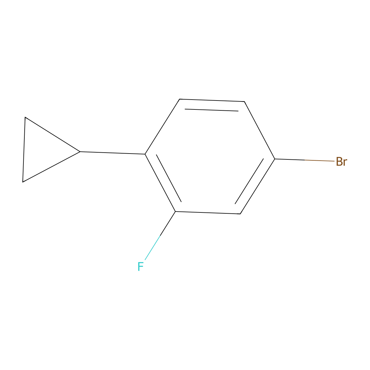 4-Bromo-1-cyclopropyl-2-fluorobenzene molecular structure, CAS 1353855-10-3
