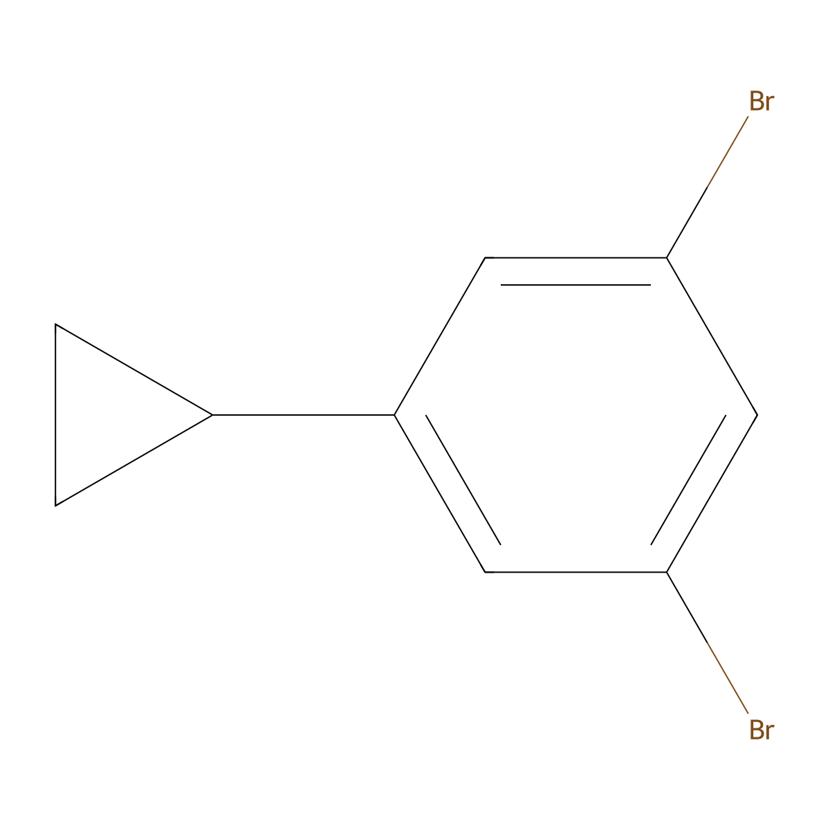1,3-Dibromo-5-cyclopropylbenzene molecular structure, CAS 1353855-15-8
