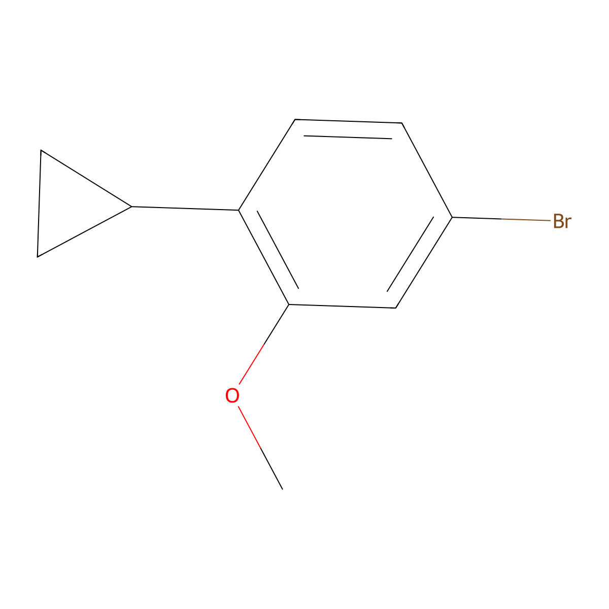 3-Methoxy-4-cyclopropylbromobenzene molecular structure, CAS 1353855-16-9