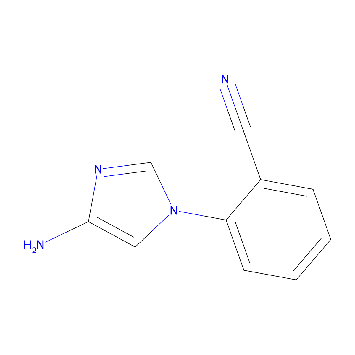 4-Amino-1-(2-cyanophenyl)imidazole molecular structure, CAS 1353855-17-0