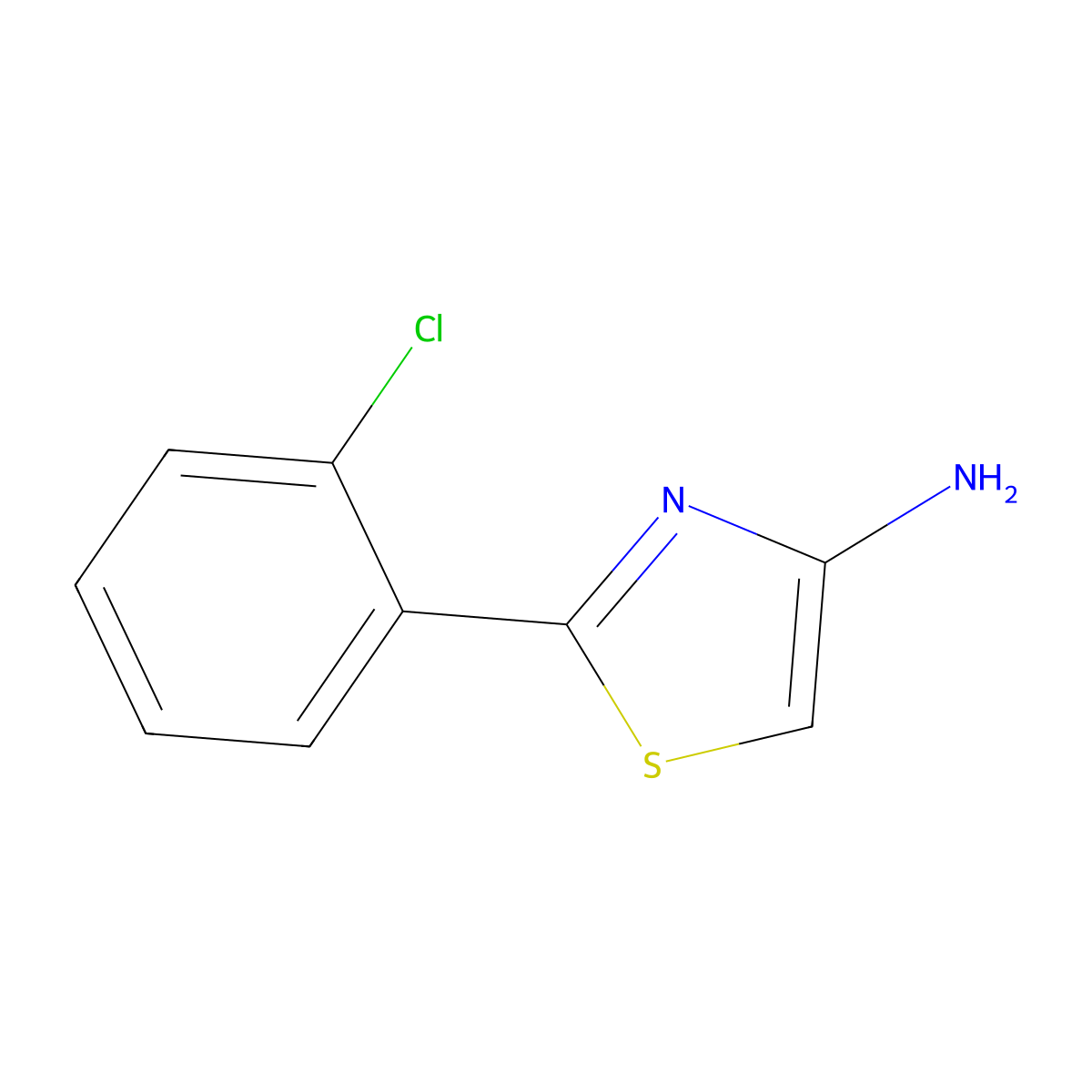 2-(2-Chlorophenyl)thiazol-4-amine molecular structure, CAS 1353855-25-0