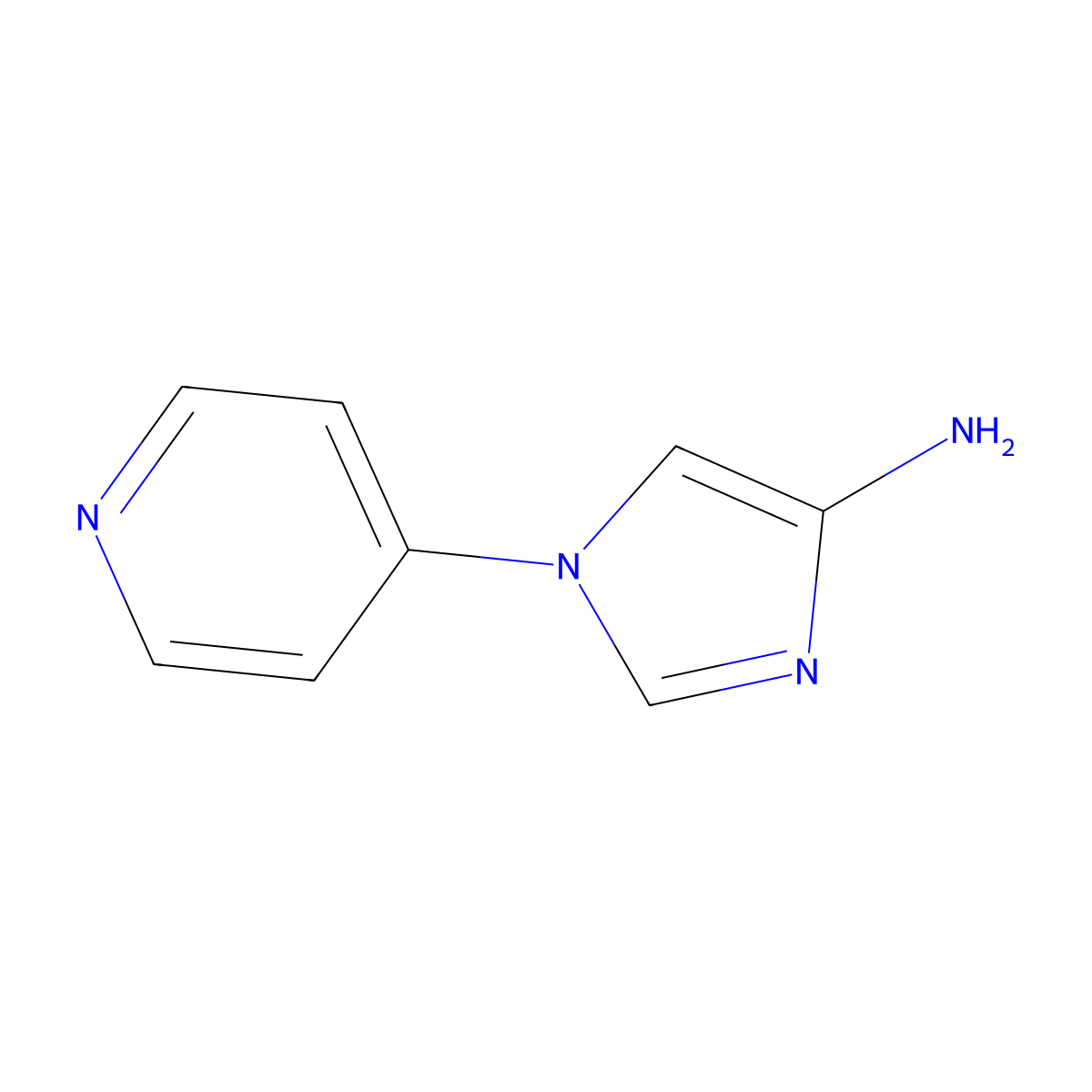 4-Amino-1-(4-pyridyl)imidazole molecular structure, CAS 1353855-27-2