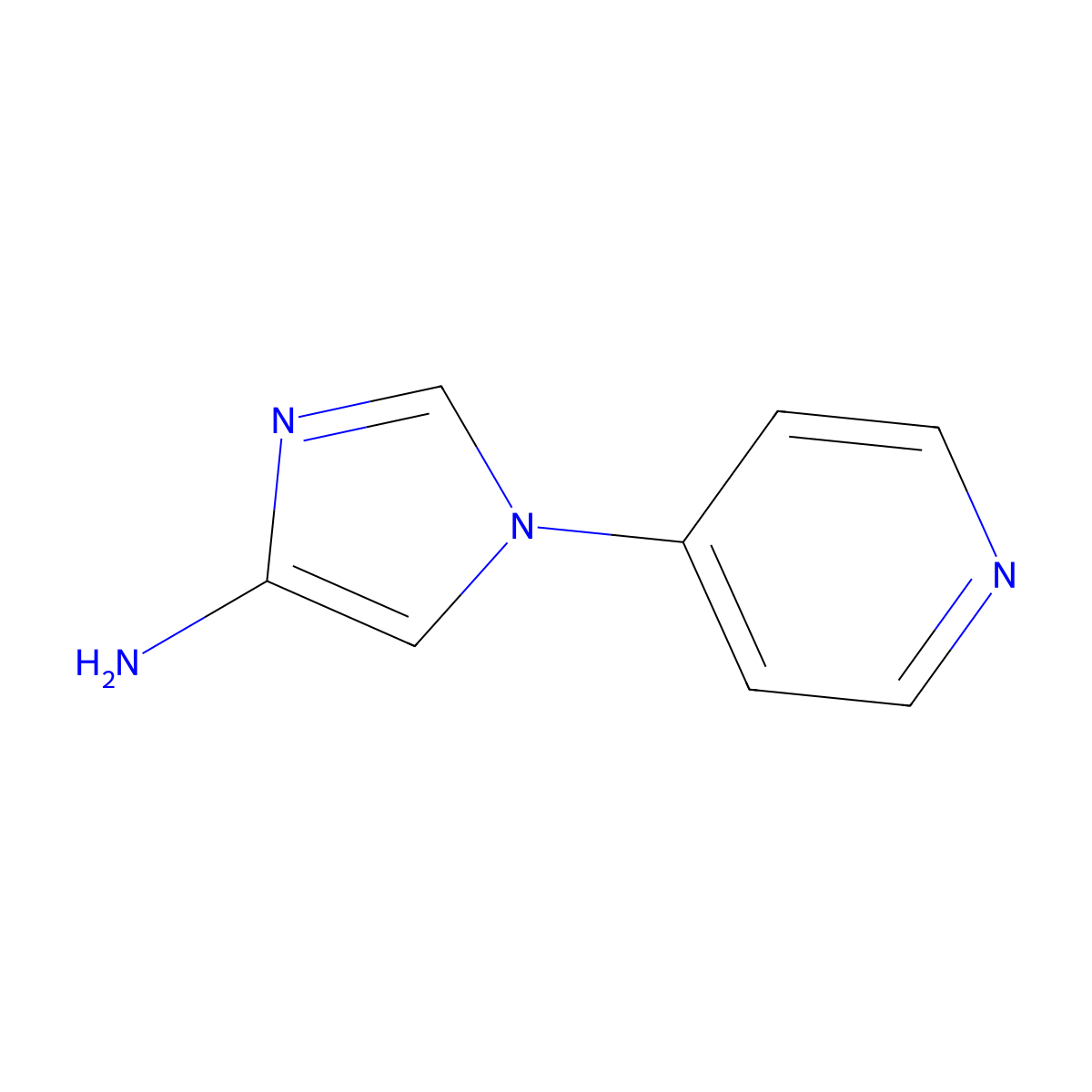 4-Amino-1-(4-pyridyl)imidazole molecular structure, CAS 1353855-27-2