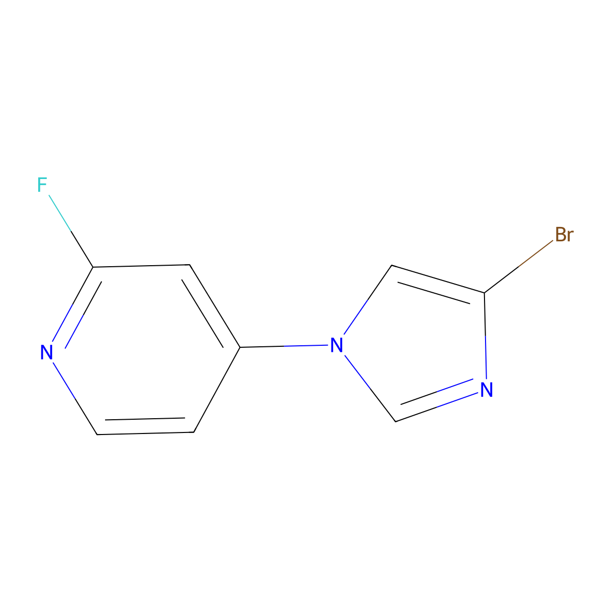 4-(4-Bromo-1H-imidazol-1-yl)-2-fluoropyridine molecular structure, CAS 1353855-29-4
