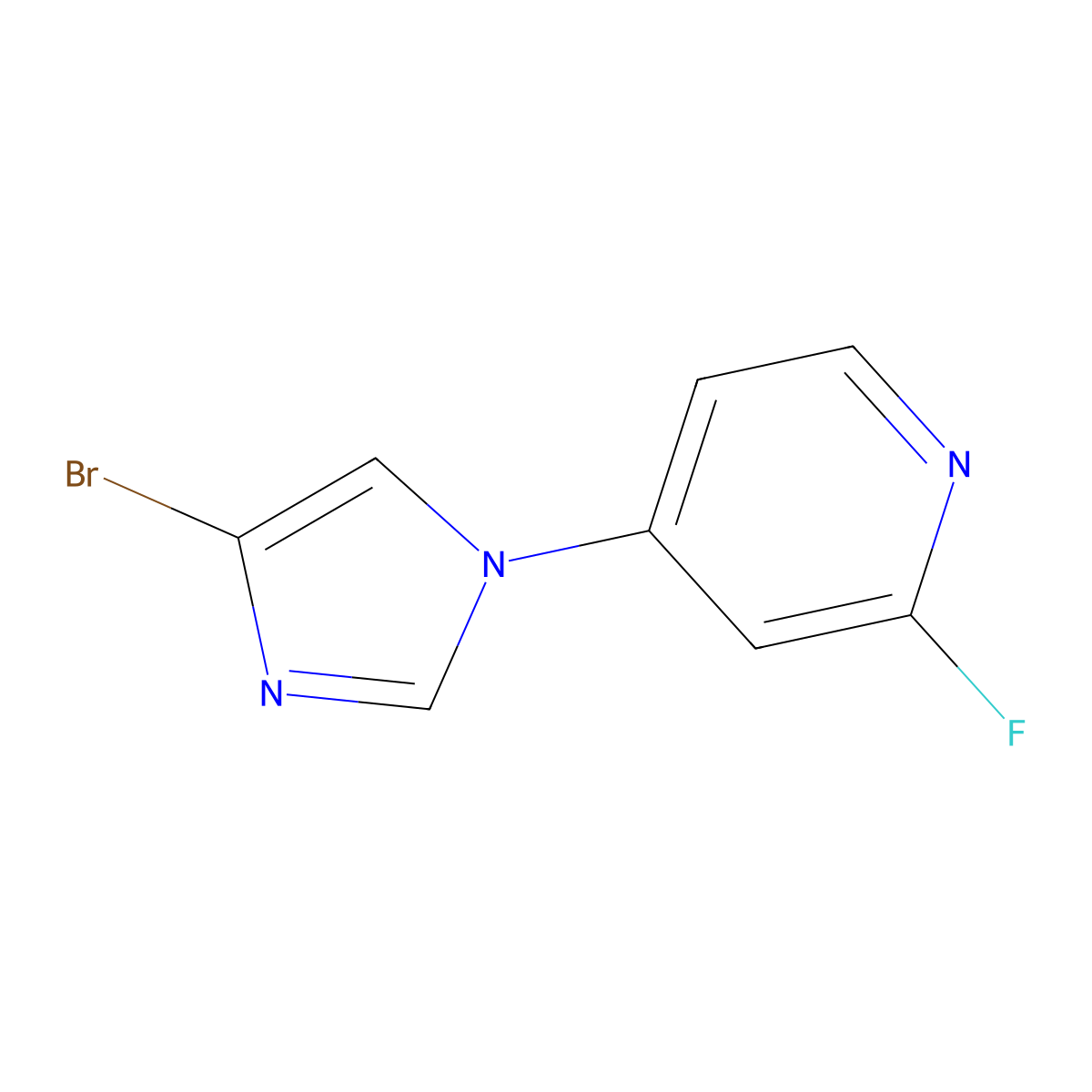 4-(4-Bromo-1H-imidazol-1-yl)-2-fluoropyridine molecular structure, CAS 1353855-29-4