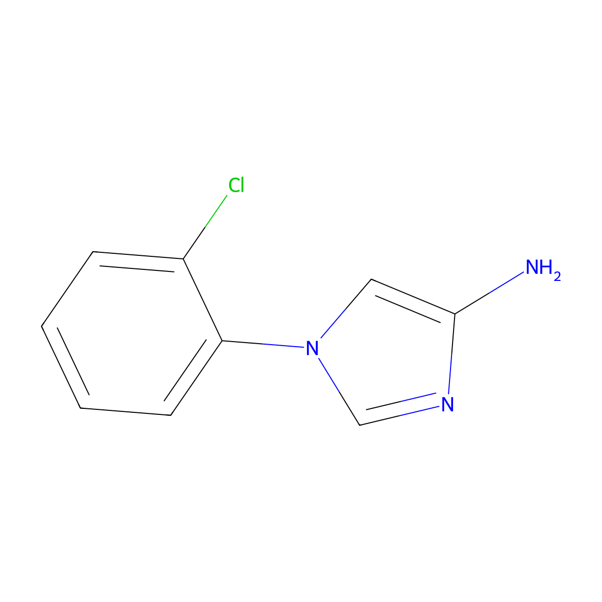 4-Amino-1-(2-chlorophenyl)imidazole molecular structure, CAS 1353855-30-7