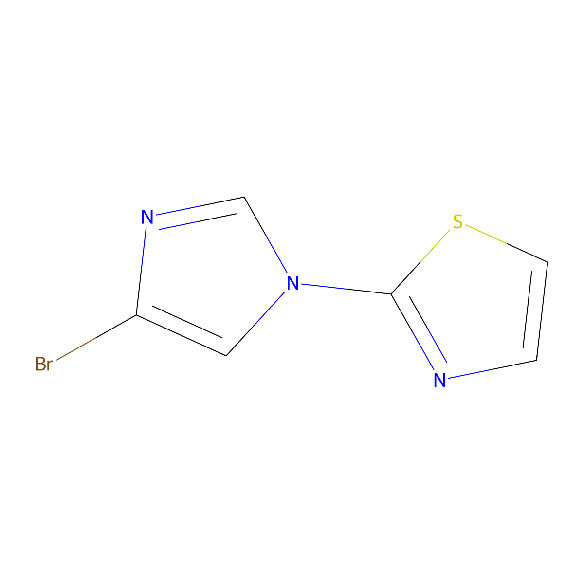 2-(4-bromo-1H-imidazol-1-yl)-1,3-thiazole molecular structure, CAS 1353855-33-0