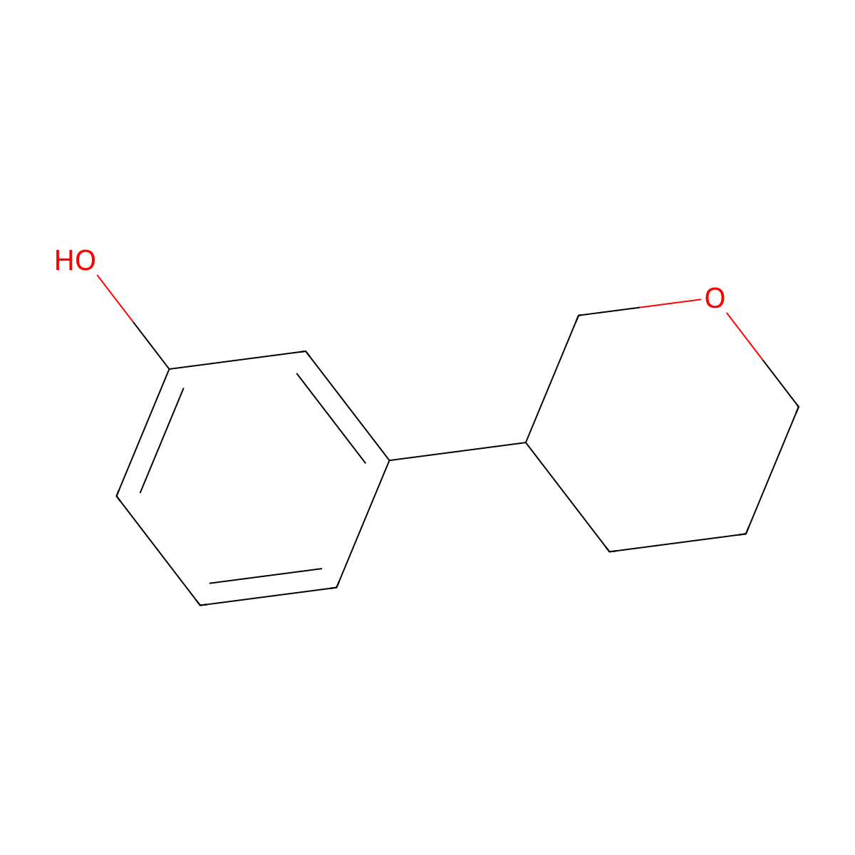 3-(3-Tetrahydropyranyl)phenol molecular structure, CAS 1353855-37-4