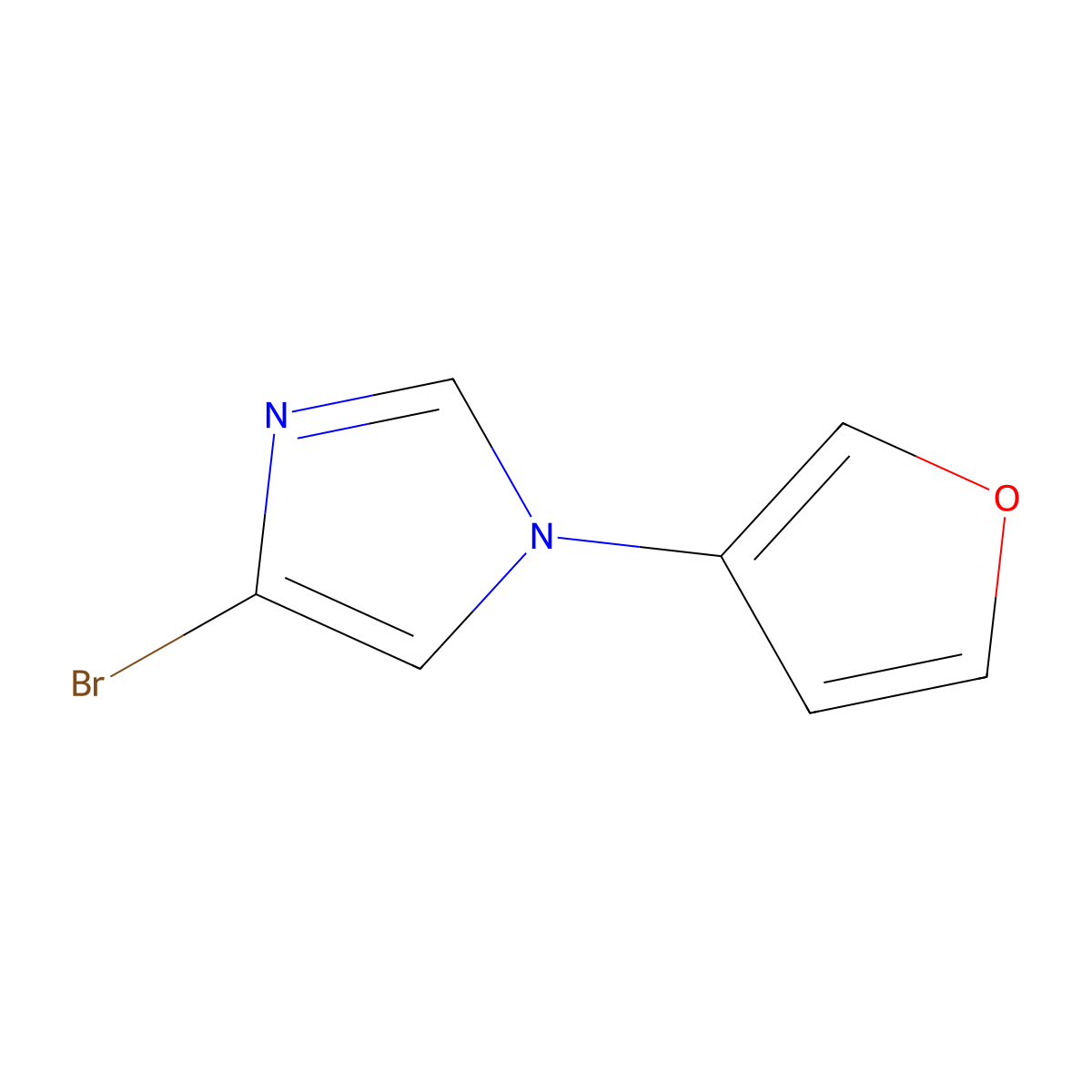 4-Bromo-1-(3-furyl)-1H-imidazole molecular structure, CAS 1353855-38-5