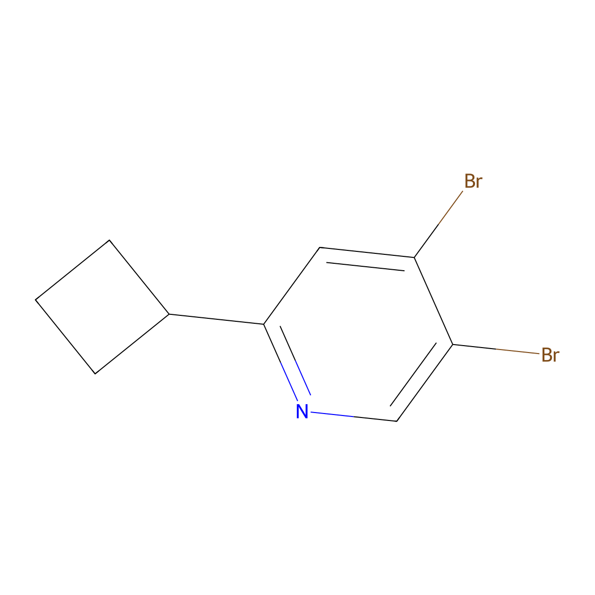 3,4-Dibromo-6-cyclobutylpyridine molecular structure, CAS 1353855-40-9