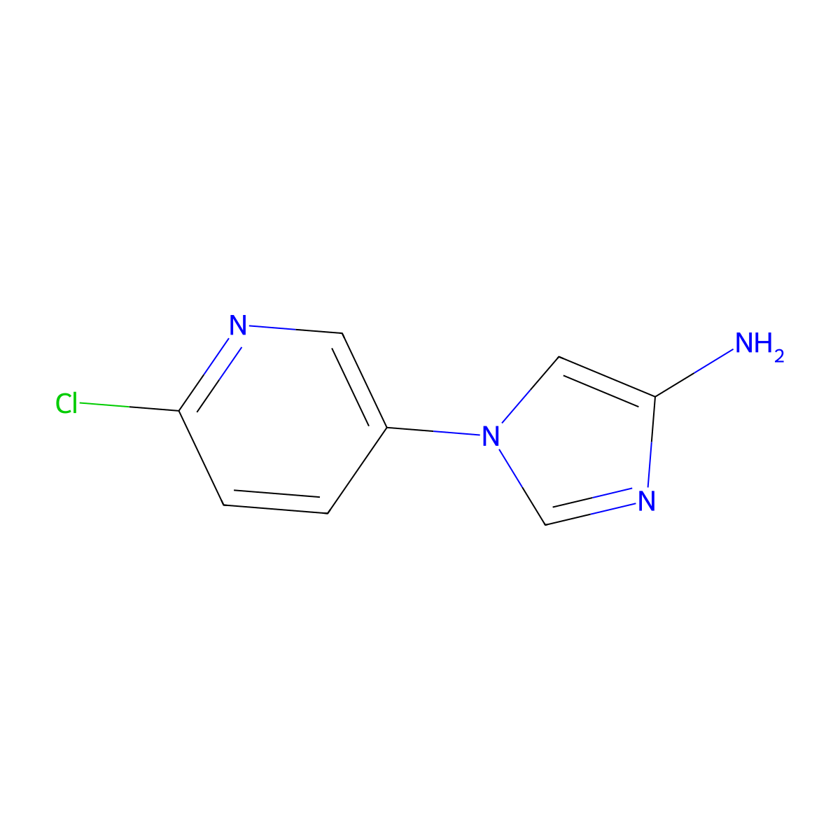 4-Amino-1-(6-chloro-3-pyridyl)imidazole molecular structure, CAS 1353855-41-0