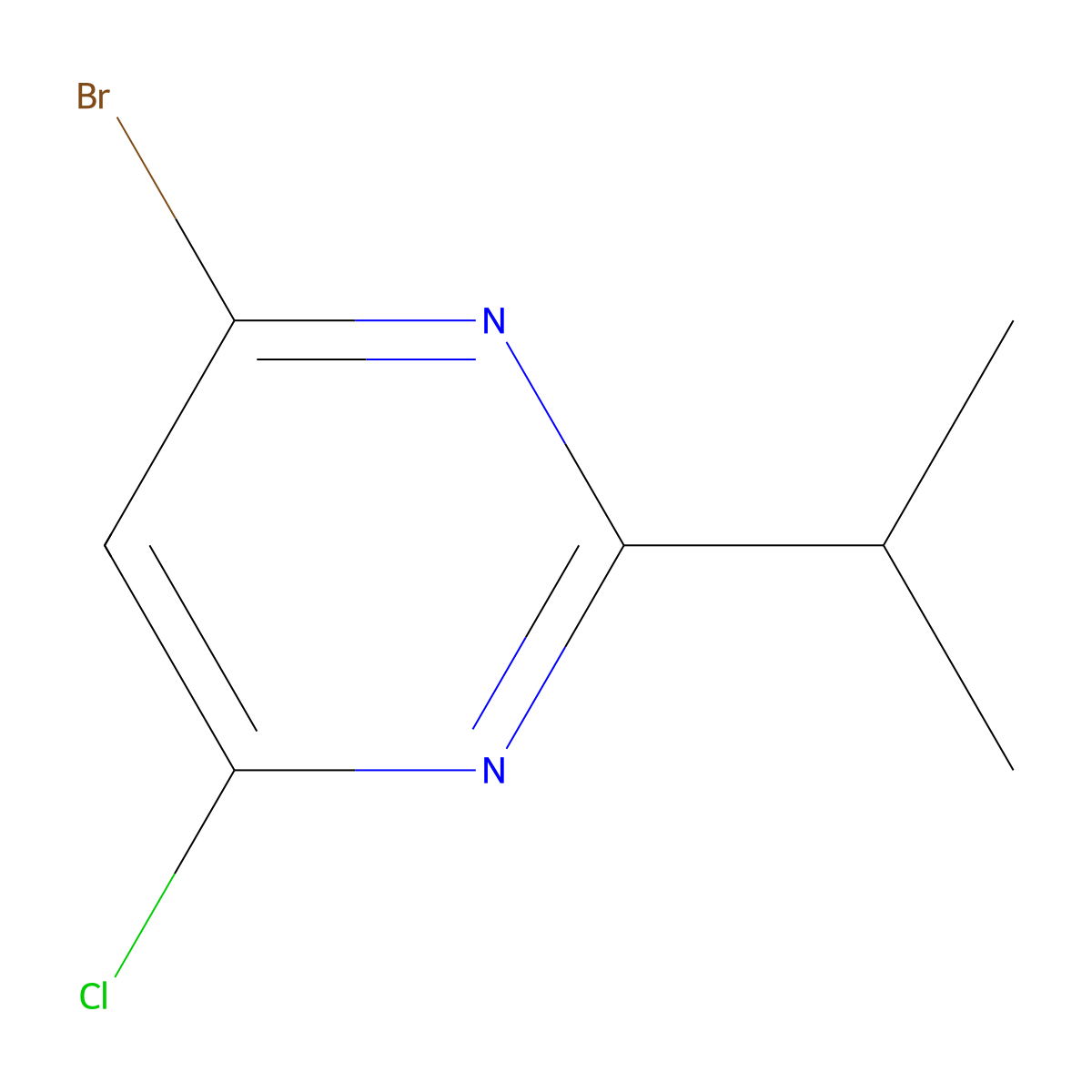 4-Chloro-6-bromo-2-isopropylpyrimidine molecular structure, CAS 1353855-44-3