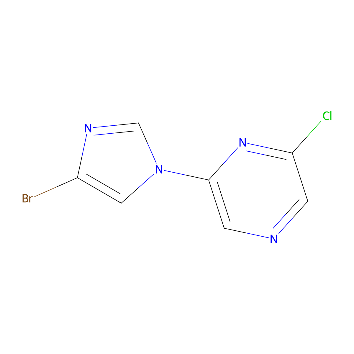 1-(6-Chloro-2-pyrazyl)-4-bromoimidazole molecular structure, CAS 1353855-46-5