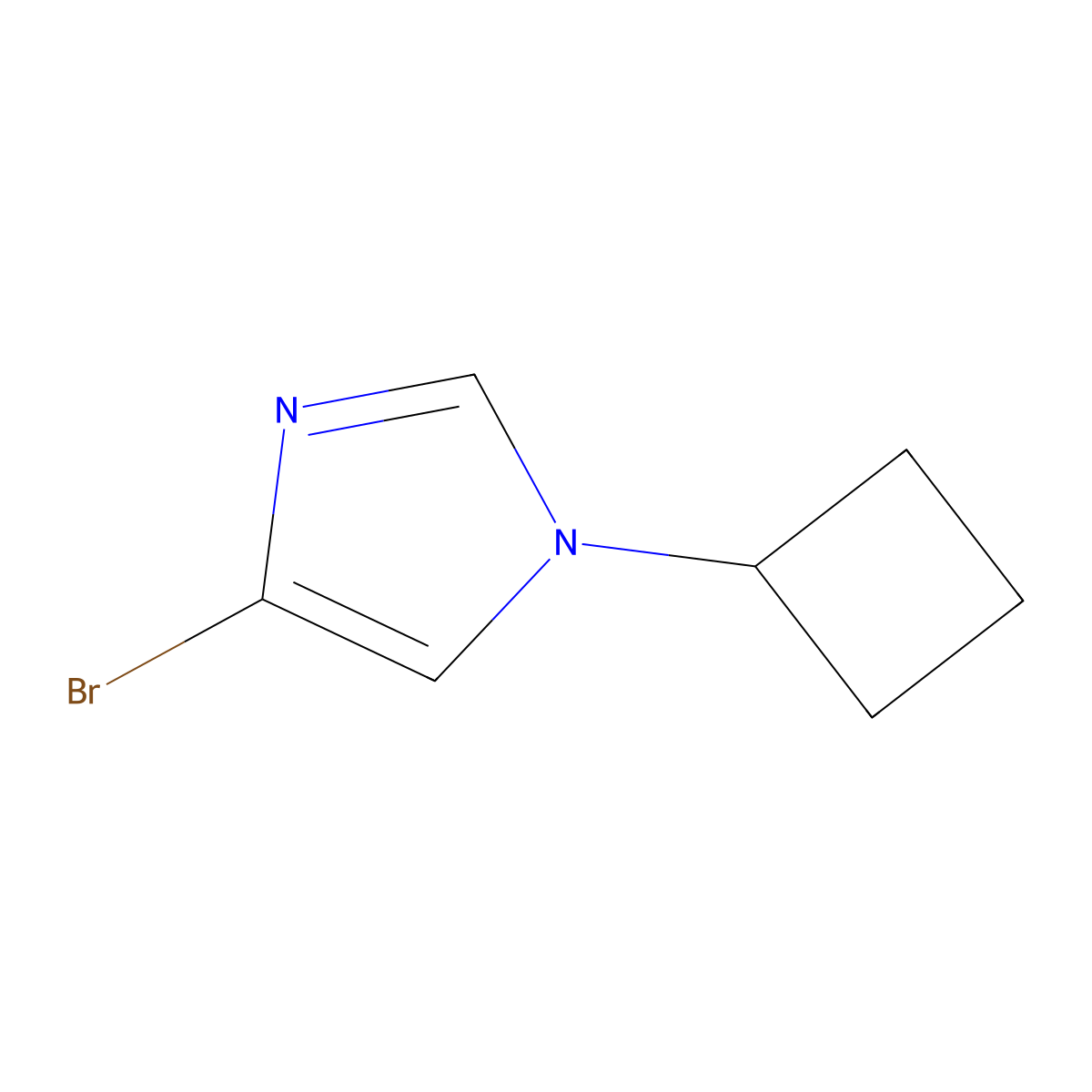 4-Bromo-1-(cyclobutyl)-1H-imidazole molecular structure, CAS 1353855-61-4