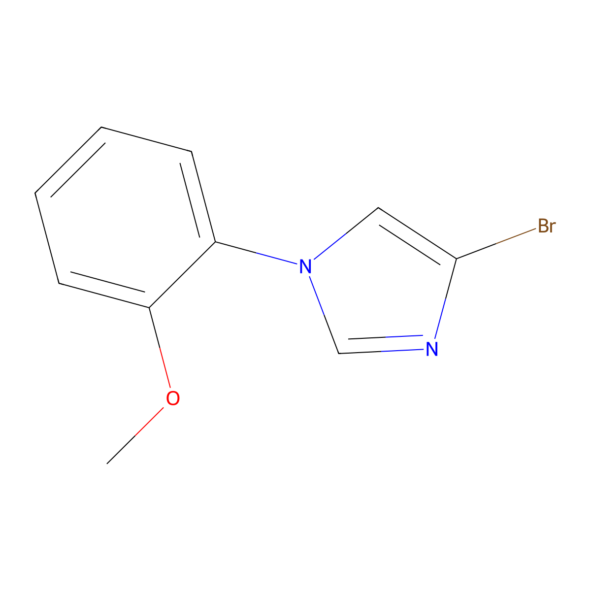 4-bromo-1-(2-methoxyphenyl)-1H-imidazole molecular structure, CAS 1353855-63-6