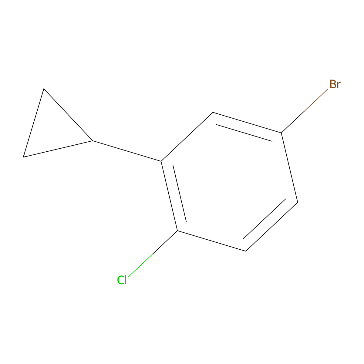 4-Bromo-1-chloro-2-cyclopropylbenzene molecular structure, CAS 1353855-70-5