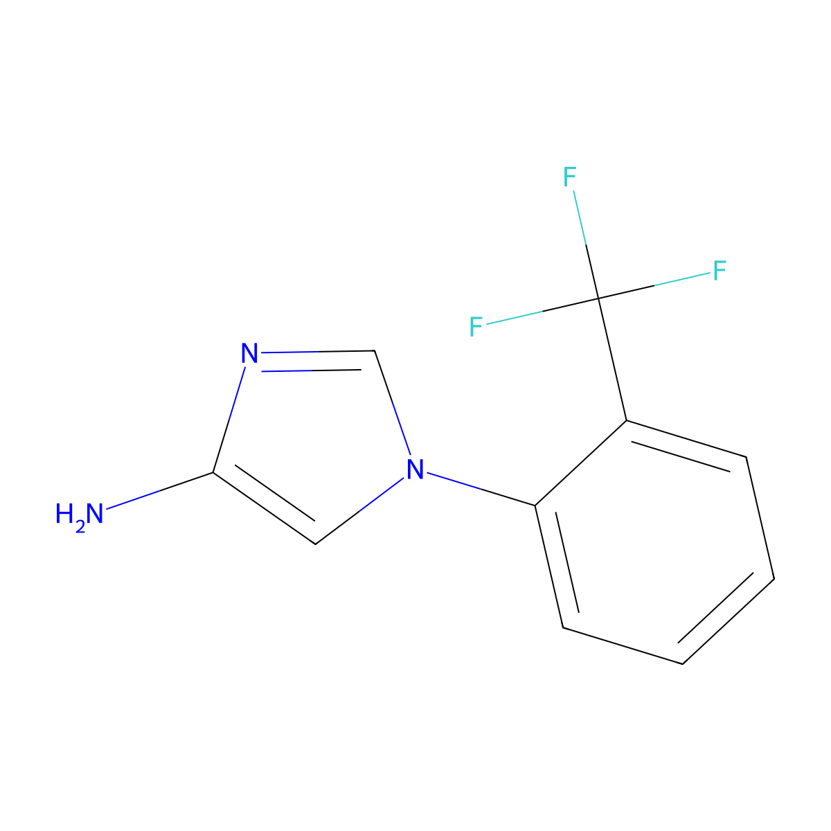 4-Amino-1-(2-trifluoromethylphenyl)imidazole molecular structure, CAS 1353855-72-7