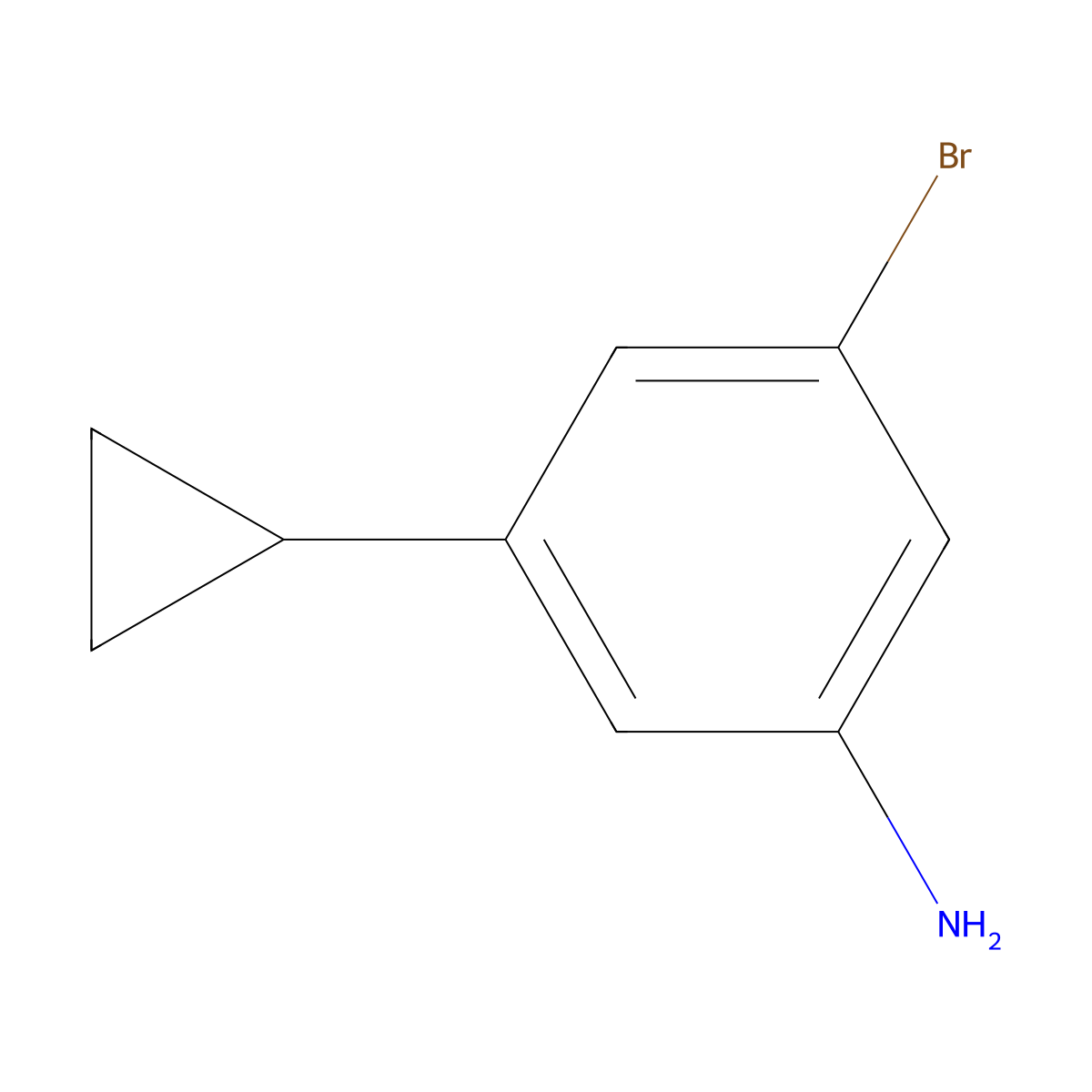 3-Bromo-5-cyclopropylaniline molecular structure, CAS 1353855-73-8