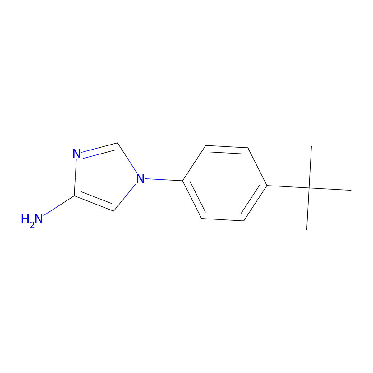 4-Amino-1-(4-tert-butylphenyl)imidazole molecular structure, CAS 1353855-74-9