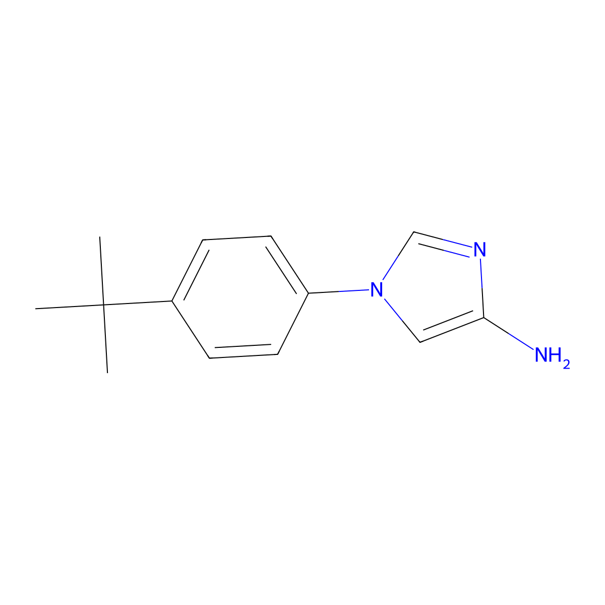 4-Amino-1-(4-tert-butylphenyl)imidazole molecular structure, CAS 1353855-74-9