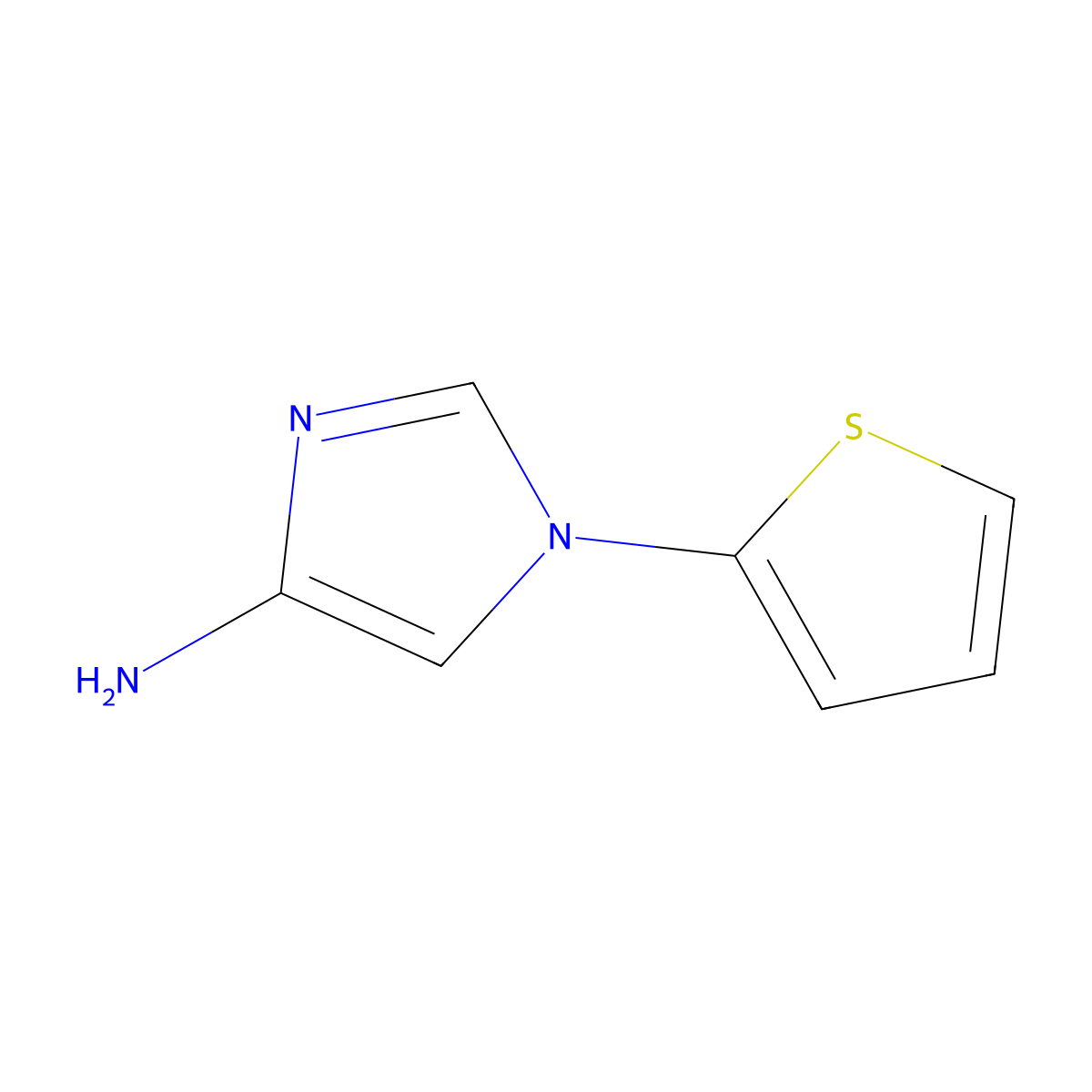 4-Amino-1-(2-thienyl)imidazole molecular structure, CAS 1353855-76-1