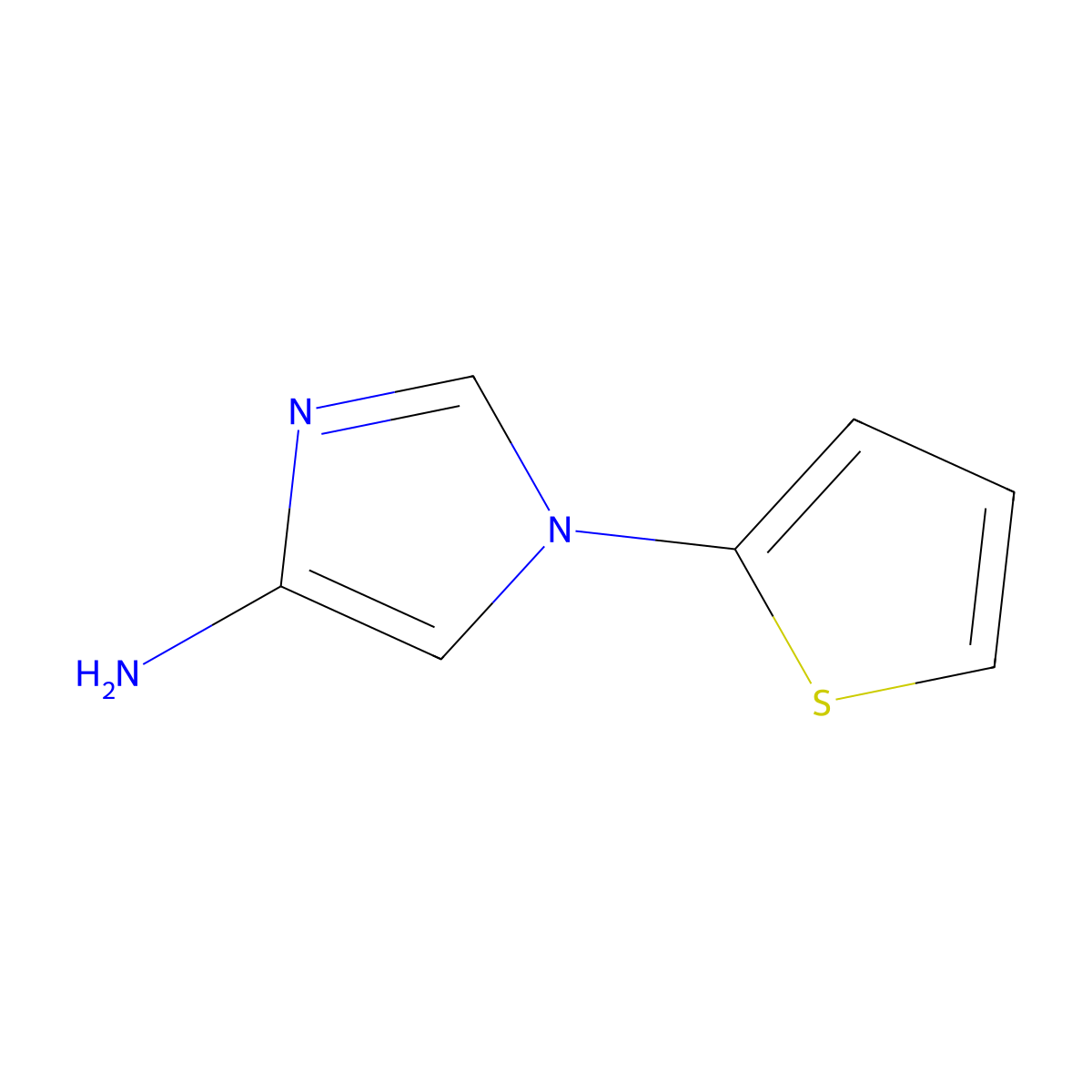 4-Amino-1-(2-thienyl)imidazole molecular structure, CAS 1353855-76-1