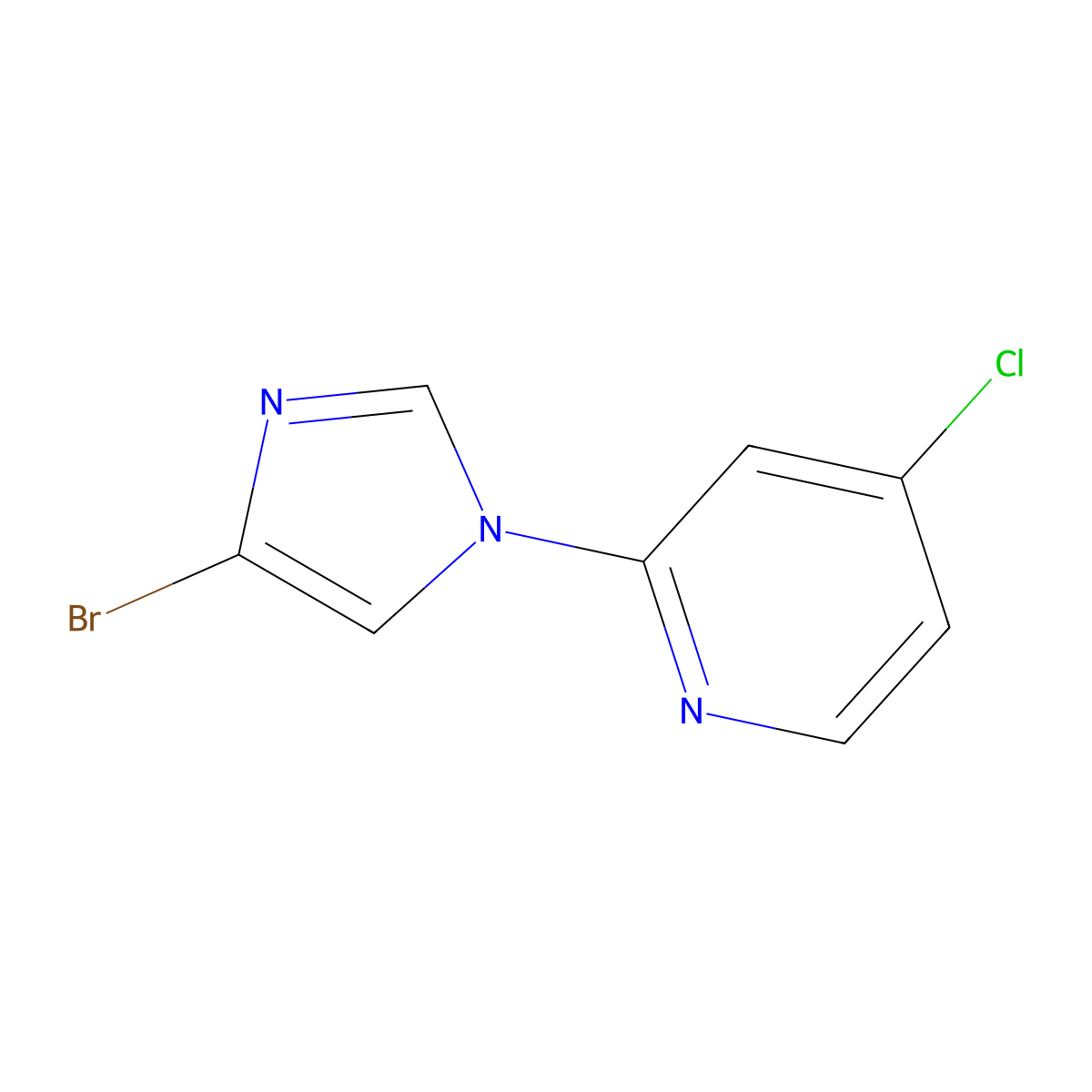 2-(4-Bromo-1h-imidazol-1-yl)-4-chloropyridine molecular structure, CAS 1353855-82-9